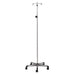 Clinton Industries IVS-352 Stainless Steel, Five-Leg, 2-Hook IV Pole