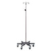 Clinton Industries IVS-7332 Stainless Steel, Six-Leg, 2-Hook IV Pole