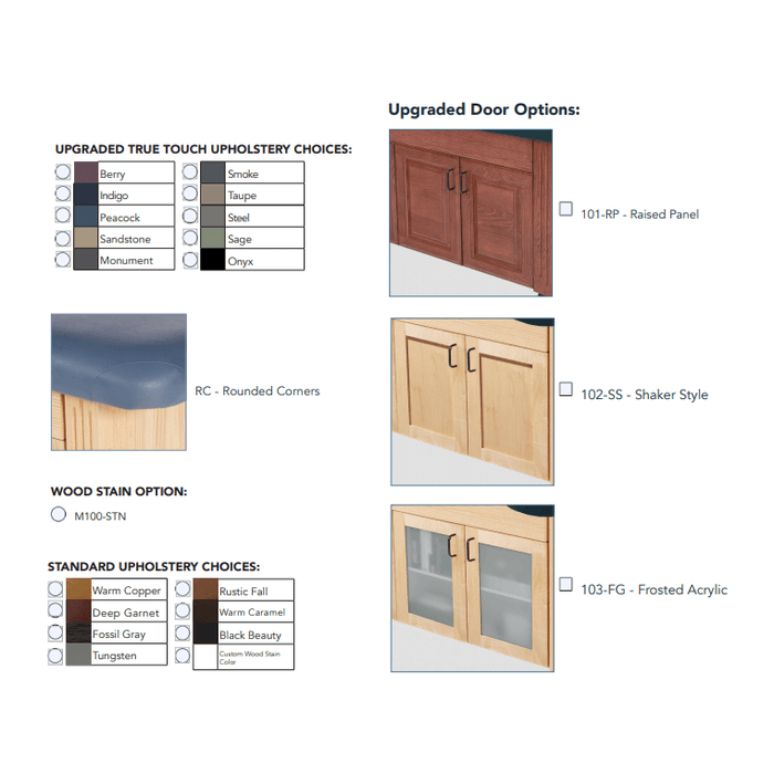 Custom Craftwors Classic Series M100 Basic Electric Spa Table M100-B-3007-04O - DENTAMED USA