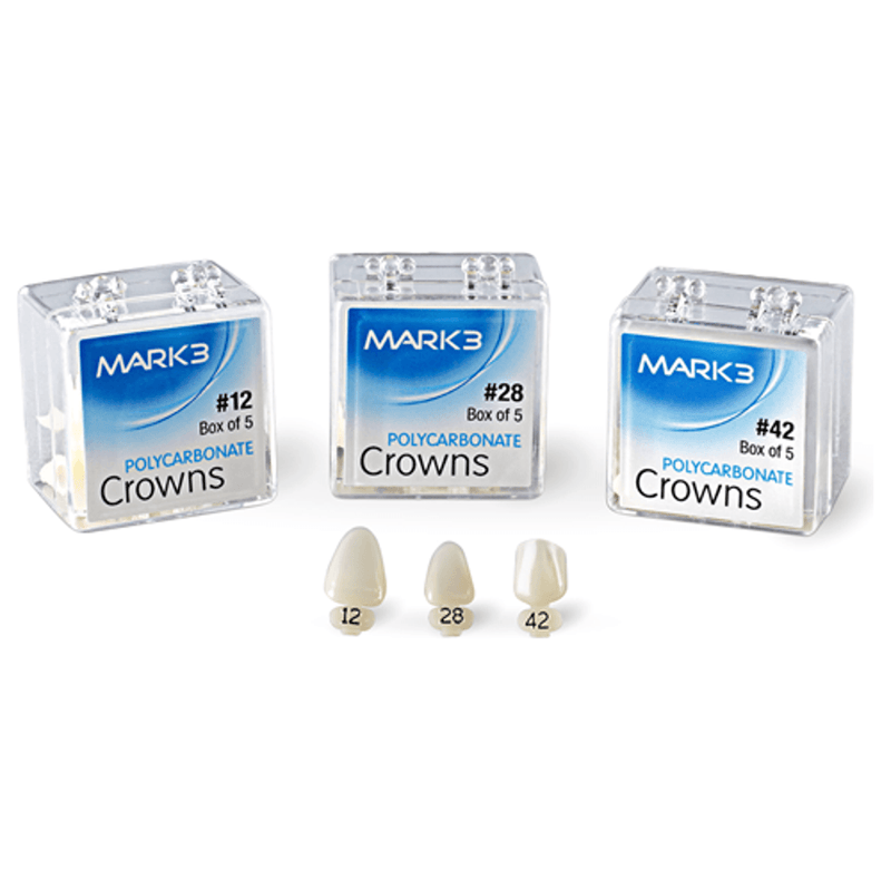 Dental Polycarbonate Crowns 5/pk - MARK3 - DENTAMED USA