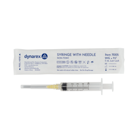 Dynarex Syringe - Non-Safety with Needle - Luer Lock - 7005