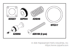 RPI Vacuum Drain Knob Service Kit — ADK033