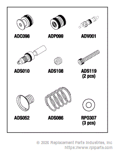 RPI Century Water Valve Service Kit — ADK071