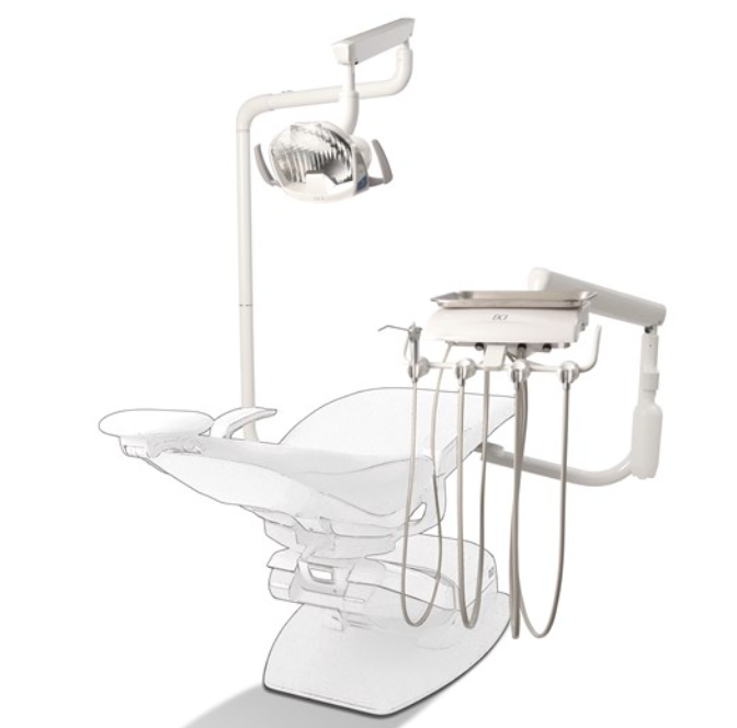 DCI Reliance Swing Mount Pole w/Auto Dental Unit White PN RS4001 - Dentamed USA