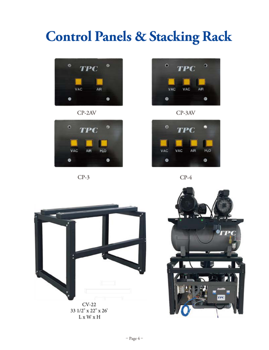 tpc air compressor vacuum control panels