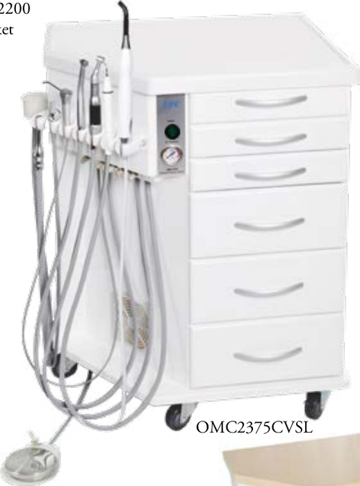 tpc mirage orthodontic mobile delivery cabinet self contained