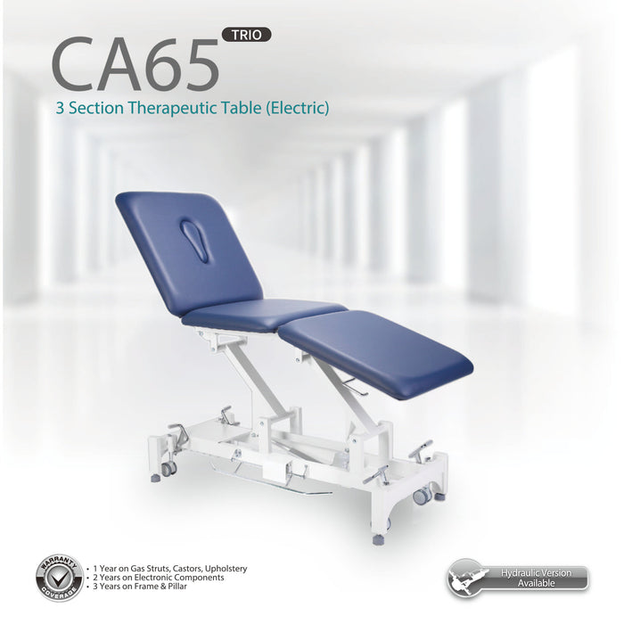 Everyway4all CA65 "TRIO" 3 Section Therapeutic Table / Couch (1 Motor) with 4-side Elevating Bars
