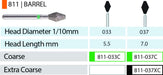 MARK3 Blue Streak Barrel Diamond Burs