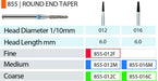 MARK3 Blue Streak Round End Taper Diamond Burs