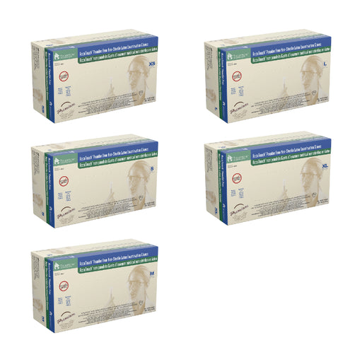 Dynarex AccuTouch Latex Exam Gloves, Powder-Free