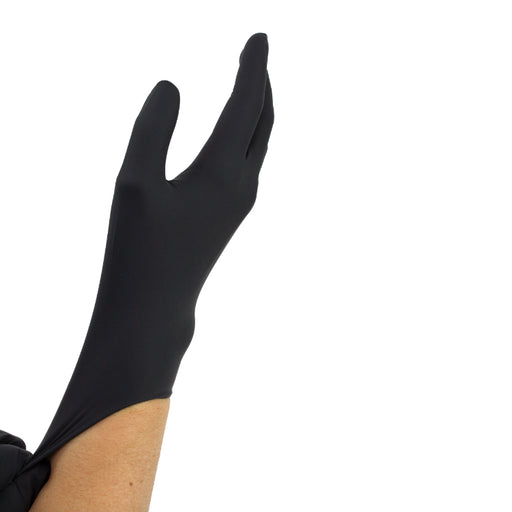 Dynarex Black Arrow Latex Exam Gloves, Powder-Free