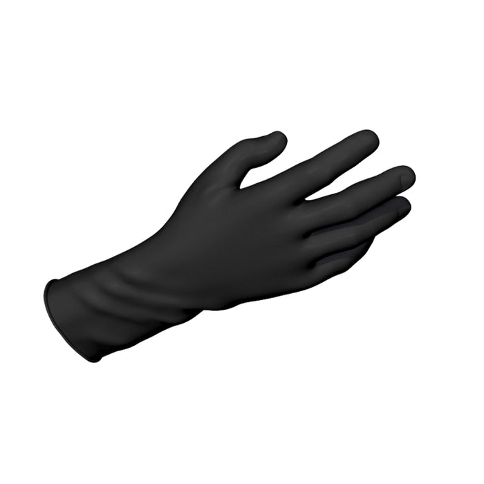 Dynarex Safe-Touch Black Nitrile Exam Gloves, Powder-Free